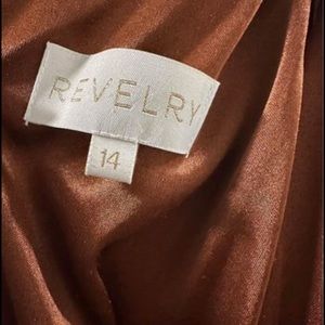 Revelry bridesmaid dress. Altered to my height (5’4) with a 3 inch heel